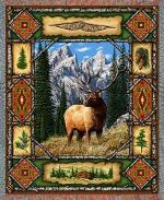 Elk Lodge Tapestry Throw