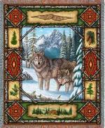 Wolf Lodge Tapestry Throw