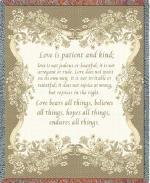 Love is Patient and Kind Tapestry Throw