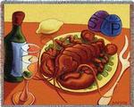 Cuisine Lobster Fest Tapestry Throw