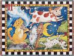 Nursery Rhyme Hey Diddle Diddle Tapestry Throw
