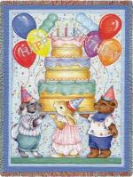 Happy Birthday Tapestry Throw
