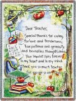 Dear Teacher Tapestry Throw