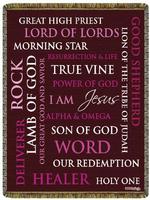 Names of Jesus Tapestry Throw