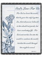 NEW God's Love For Us John 3:16-17 Throw Blanket