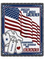 NEW Home of the Free Daddy Throw Blanket