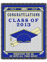 NEW Graduation Wherever You Go 2013 Throw Blanket