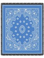 Blue Bandana Throw Blankets