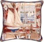 SALE Sailor's Shop Tapestry Throw Pillow