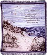 Footprints In The Sand Throw Blanket