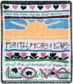 Faith, Hope And Love Throw Blanket