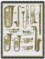 Musical Brass Throw Blanket