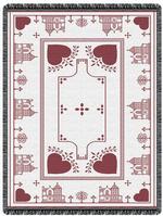 Victorian House Rose Throw Blanket