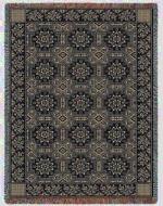1845 Quilt Taupe and Black Throw Blanket