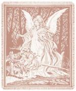 Guardian Angel - Mauve Throw Blanket