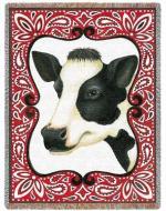 Bandana Cow Tapestry Throw