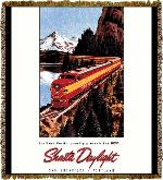 Shasta Daylight Train Tapestry Throw