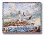 Boston Lighthouse Tapestry Throw