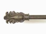 A Fancy Feather Antique Black Curtain, Drapery or Wall Hanging Rod 