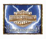 Harley Davidson ® Lightning Logo Tapestry Throw