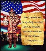 Quiet Strength Firefighter Statue Tapestry Throw