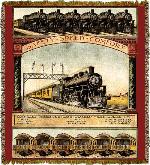 Steam Engine History Train Tapestry Throw