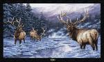 Three Of A Kind Elk Wall Art Tapestry