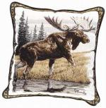 Moose Tapestry Throw Pillow