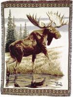 Moose Tapestry Throw