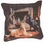 Waiting at Crow Creek Tapestry Throw Pillow