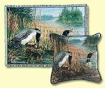 Common Loons Tapestry Throw Pillow