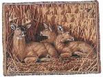 Hideaway Deer Tapestry Throw