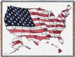NEW USA Map Tapestry Throw