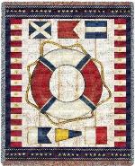 Stars and Stripes Nautical Tapestry Throw