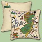 New Jersey State Tapestry Throw Pillow