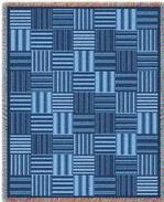 Tile Blue Tapestry Throw