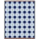 Blueberry Plaid Tapestry Throw