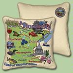Minnesota State Tapestry Throw Pillow