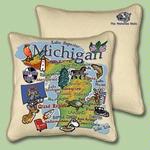 Michigan State Tapestry Throw Pillow