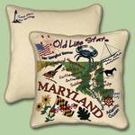 Maryland State Tapestry Throw Pillow