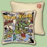 New York City Tapestry Throw Pillow