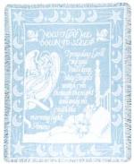 Now I Lay Me Down - Blue Throw Blanket