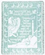 Now I Lay Me Down - Green Throw Blanket