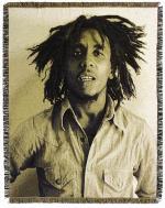 Bob Marley Silhouette Tapestry Throw