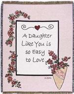 SALE A Daughter Like You is So Easy to Love Tapestry Throw