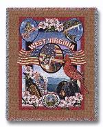 State of West Virginia Tapestry Throw