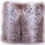 SALE Faux Fur Pillow - Latte Snow Leopard