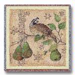 Partridge In a Pear Tree Tapestry Throw