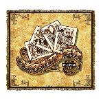 Harley Davidson ® Hold Em Tapestry Throw