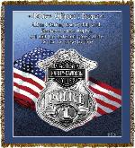 Harley Davidson ® Police Officer's Prayer Tapestry Throw